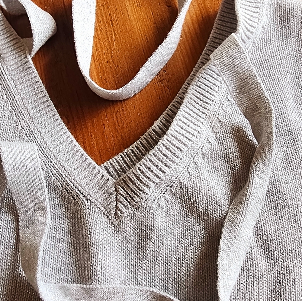 Sparkly bow-back sweater